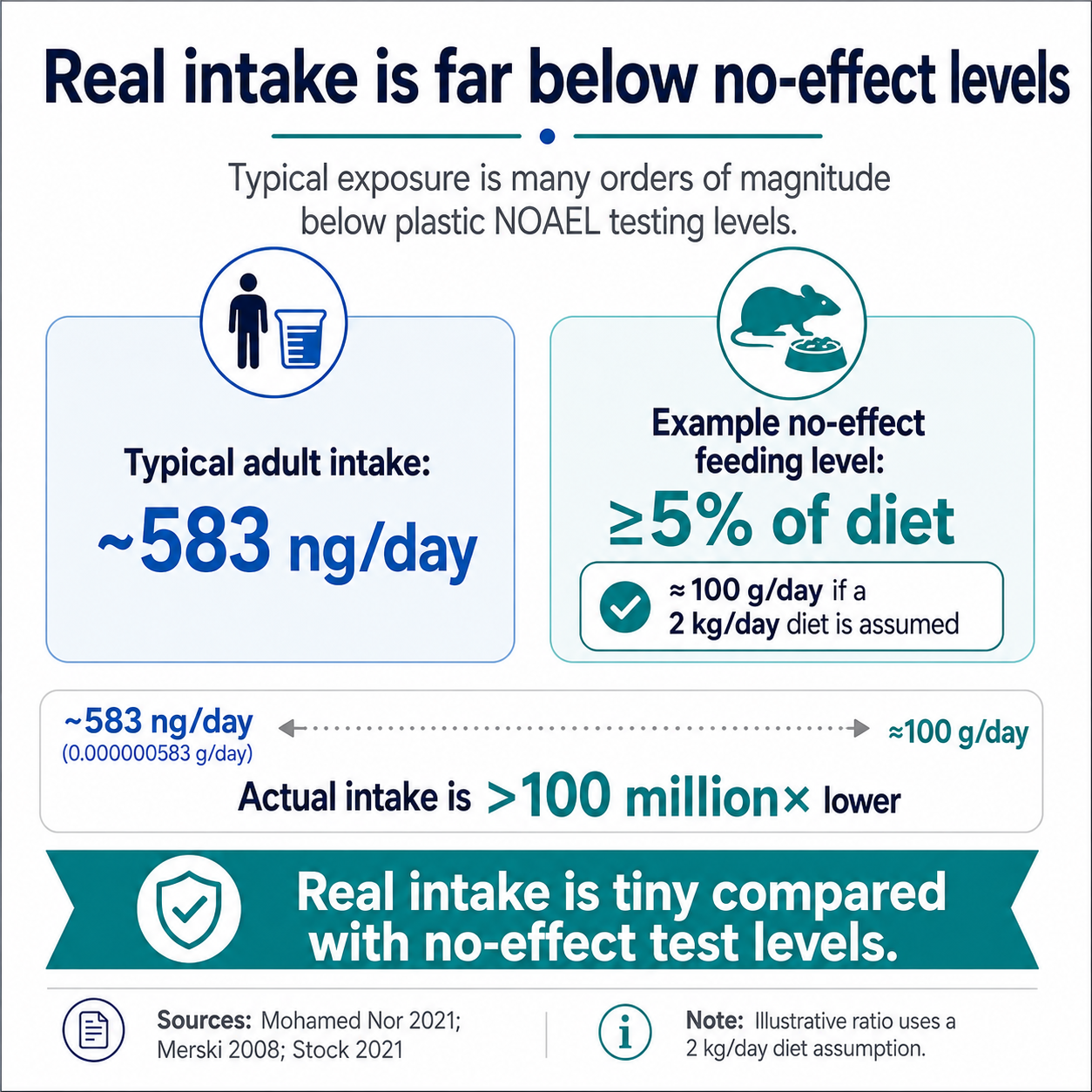 Real Intake Far Below NOAEL
