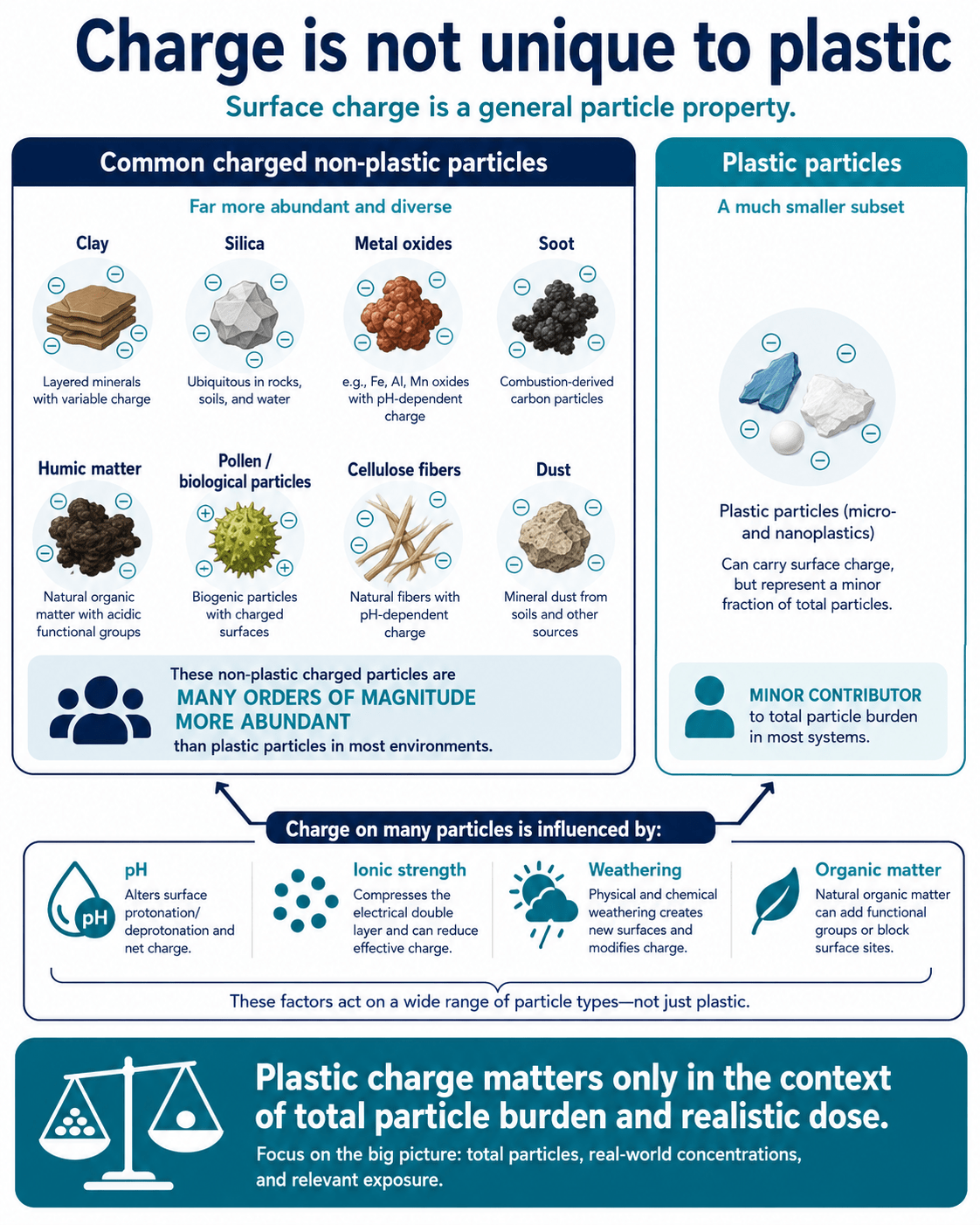 Surface Charge is Not Unique to Microplastic Particles